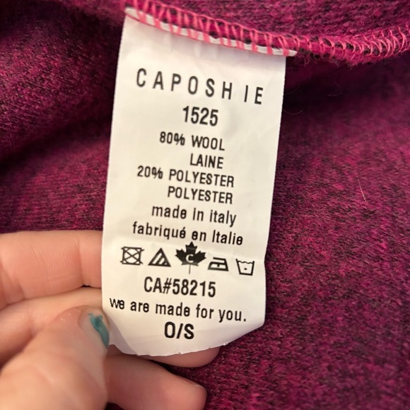 Le Nove Caposhie women’s fuchsia hooded zip up jacket in one size made in Italy - Picture 5 of 9